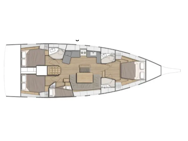 Oceanis 46.1 (4cabs-2heads) (ID=3982) - фото 2